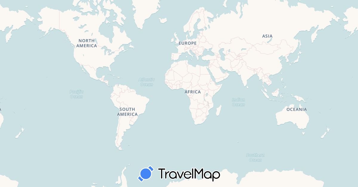 TravelMap itinerary: driving, hiking in Portugal (Europe)